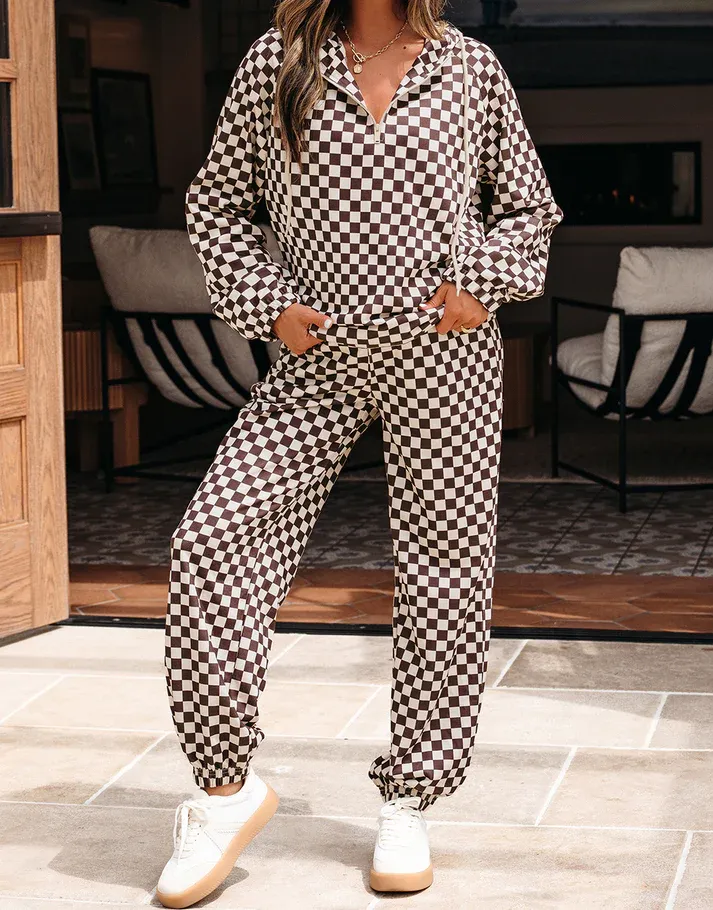 Checkered Athletic Set