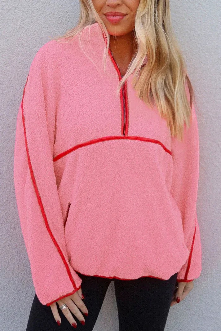 Pink Sherpa Sweatshirt