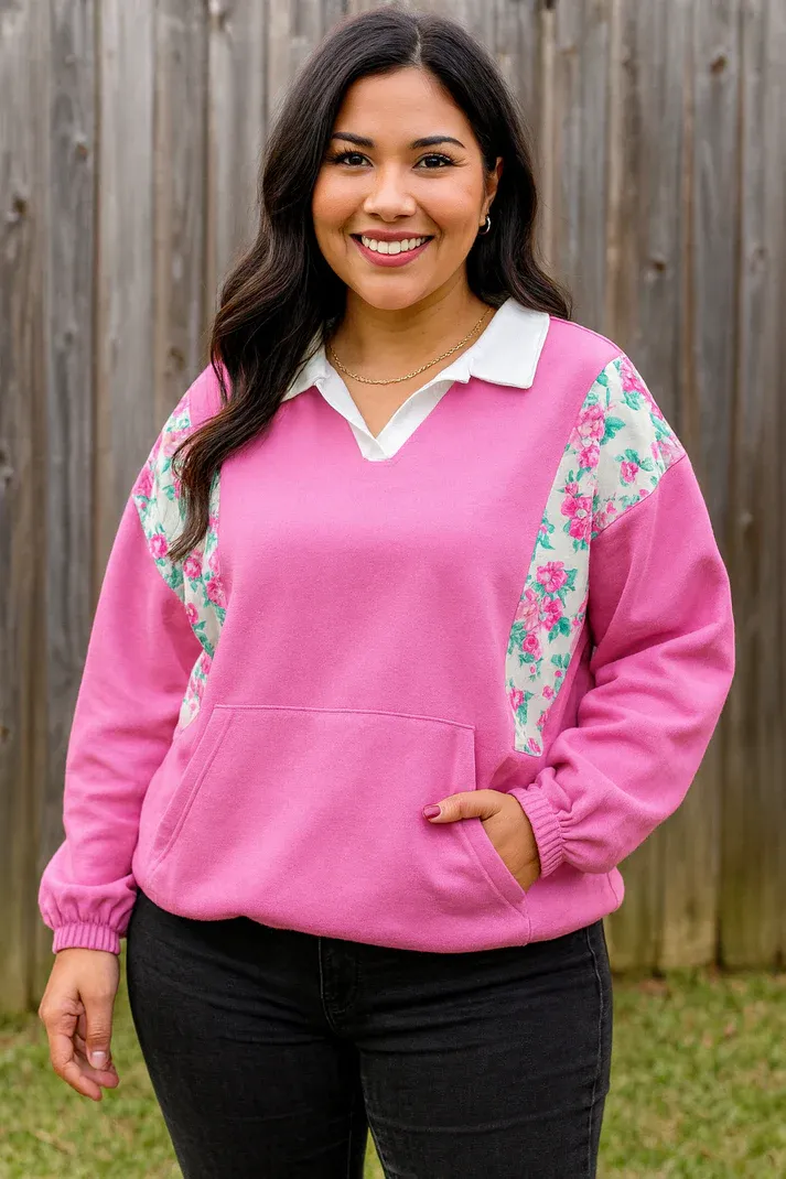 Floral Polo Pullover