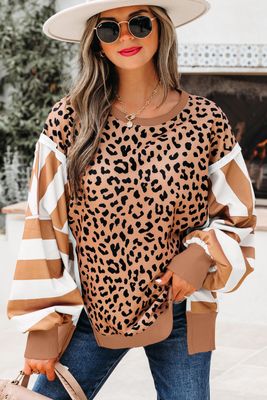 Leopard Stripe Pullover