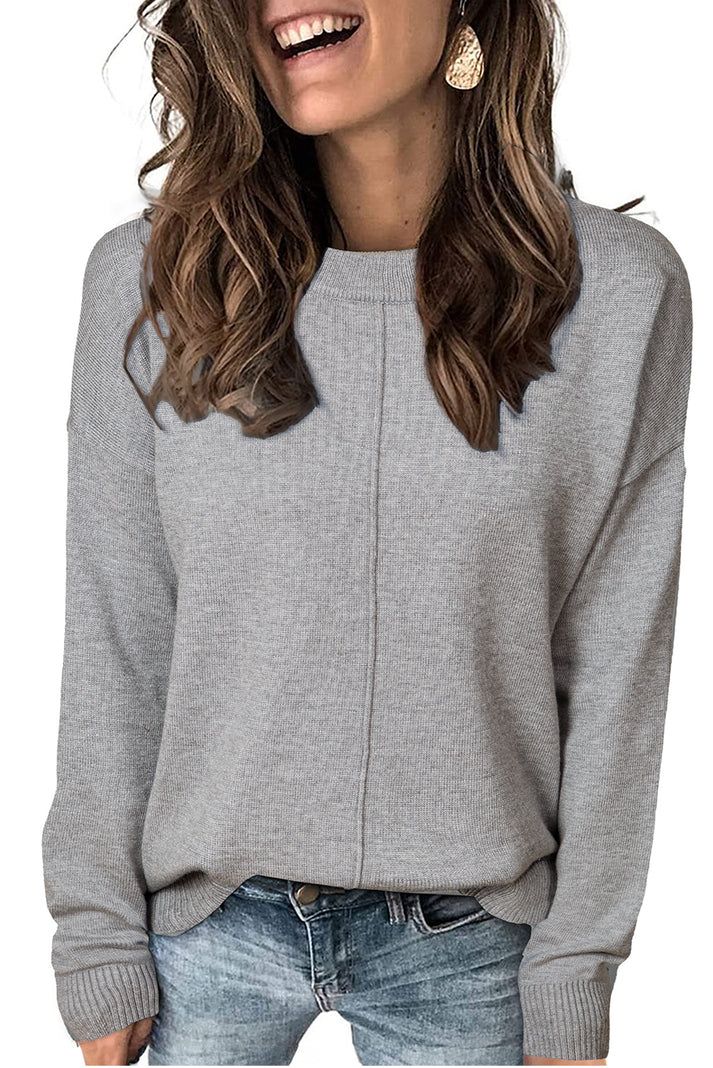 Gray Center Seam Sweater