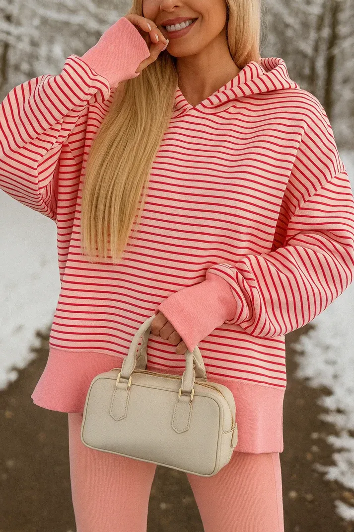 Stripe Thumbhole Hoodie