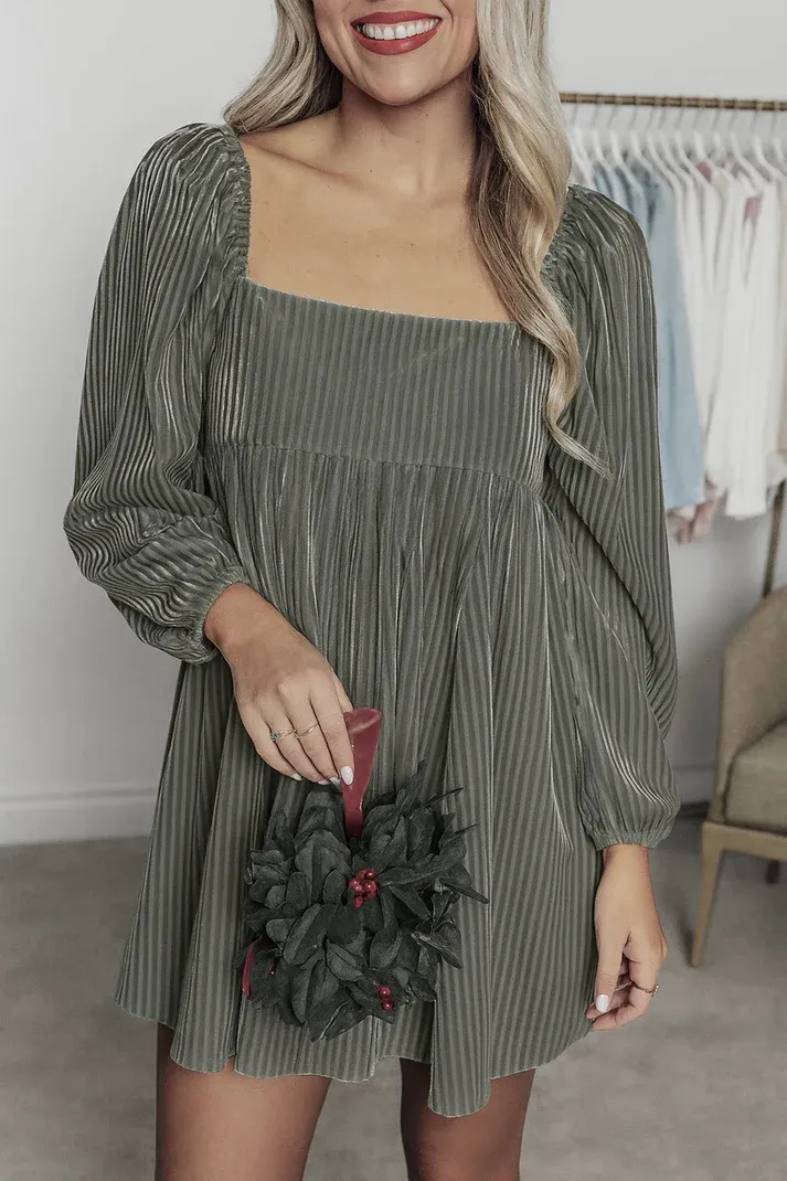 Velvet Babydoll Dress