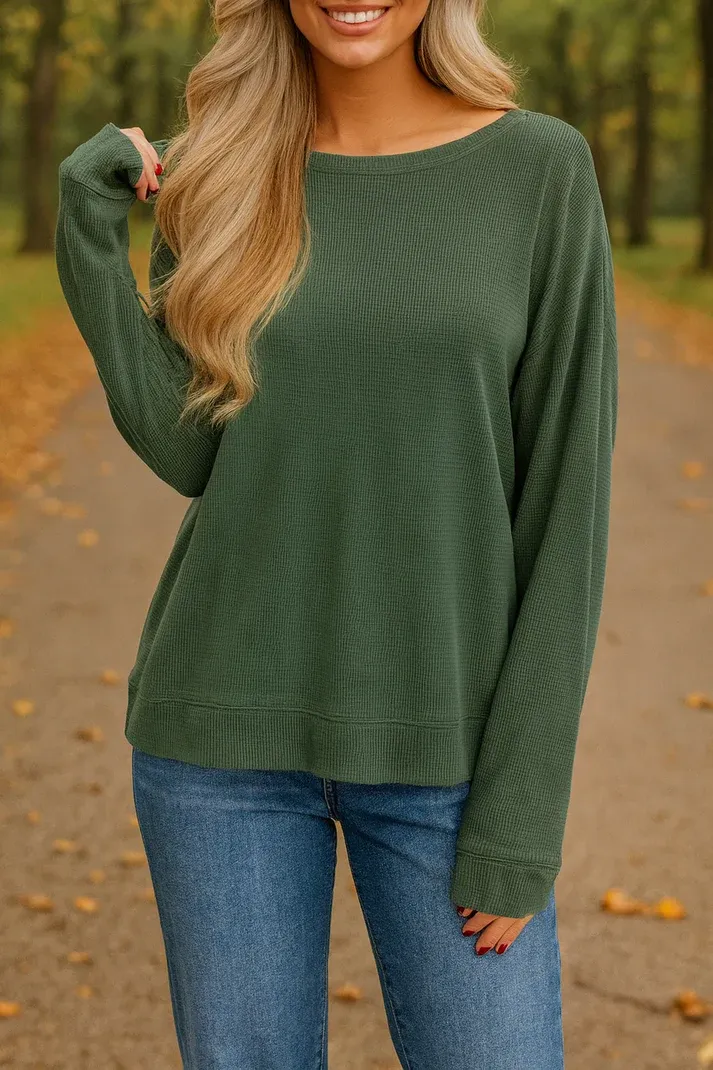 Waffle Knit Top