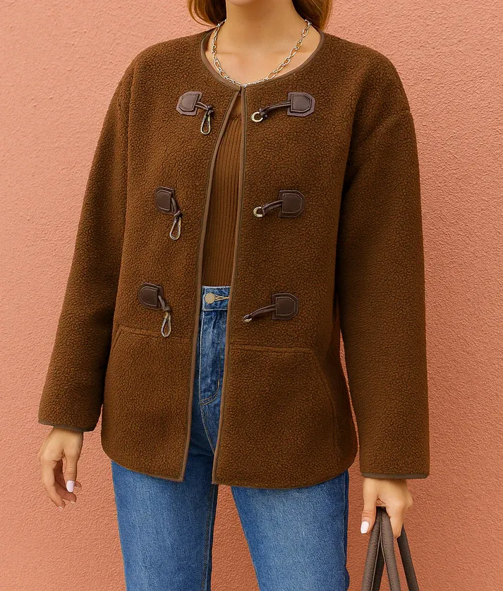 Coffee Button Coat