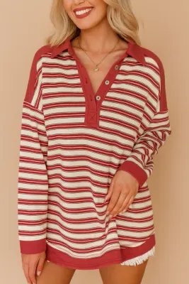 Red Striped Pullover