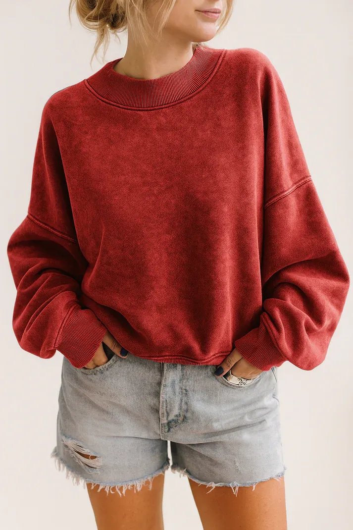 Red Pullover Sweatshirt