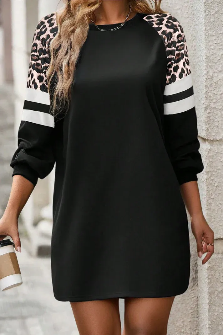 Black Leopard Dress