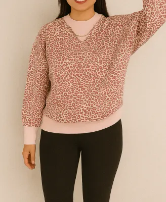 Pink Leopard Sweatshirt