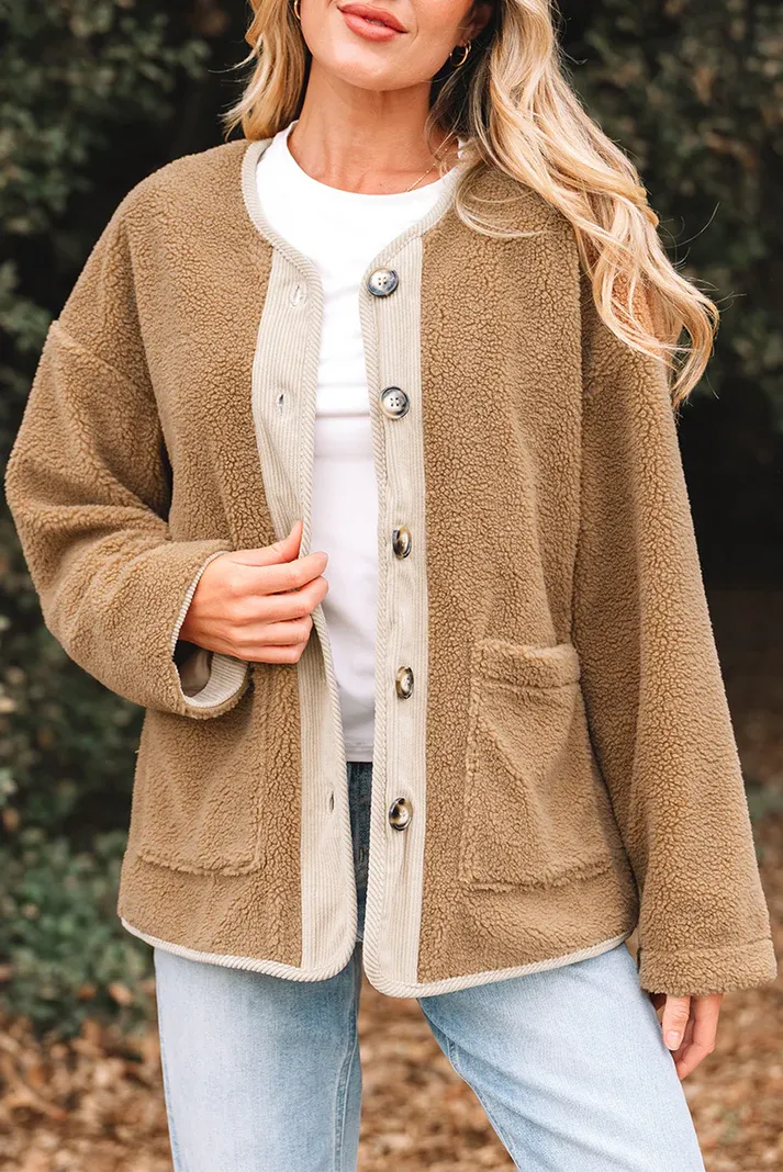 Plush Corduroy Edge Jacket