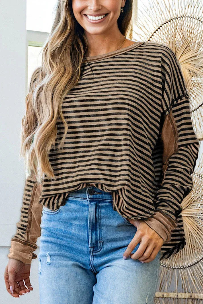 Stripe Thermal Knit Top