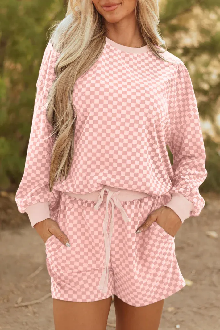 Pink Checkered Set