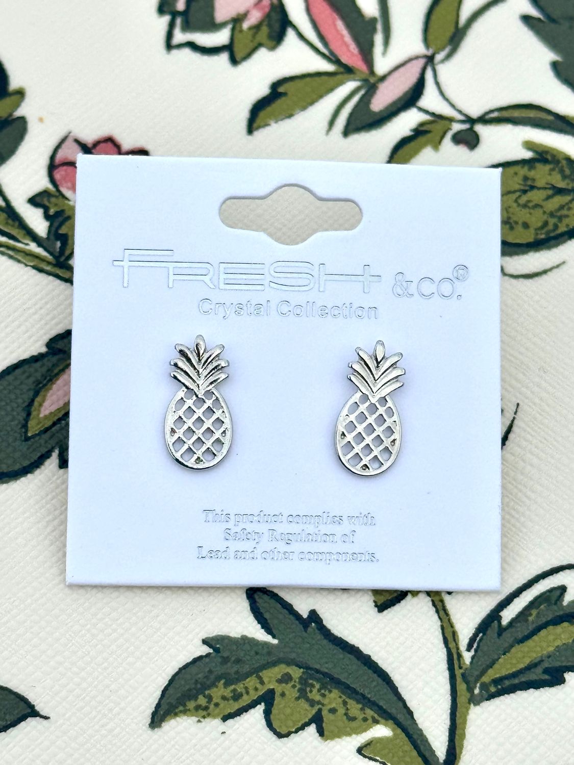 Silver Pineapple Studs