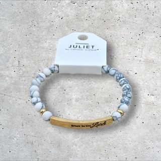 Marbled Beaded Inspirational Bracelet