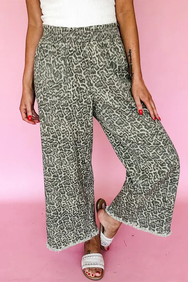 Leopard Elastic Jeans