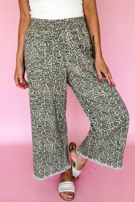 Leopard Elastic Jeans