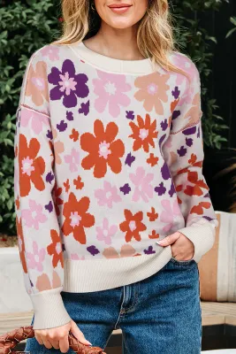 Fall Floral Sweater