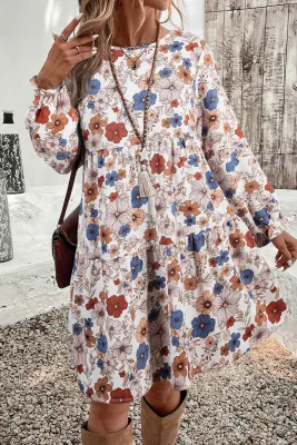 Tiered Floral Dress