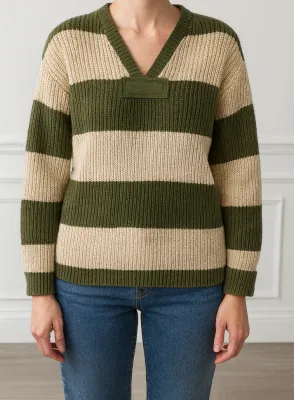 Green Stripe Sweater