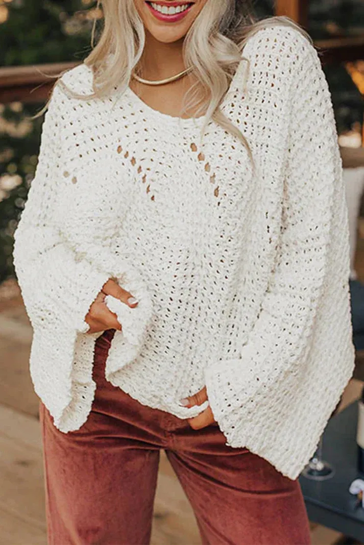 Hollowed Knit Sweater