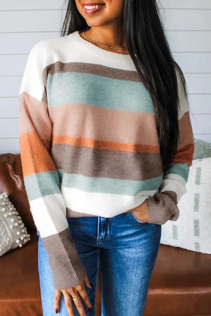 Striped Colorblock Sweater