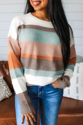 Striped Colorblock Sweater