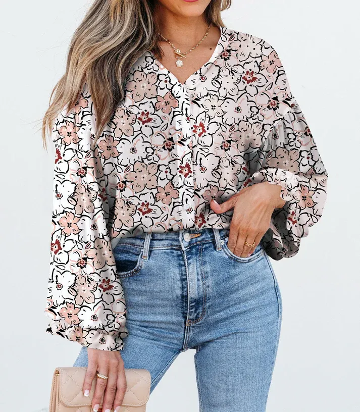 Floral Frilled Button Shirt