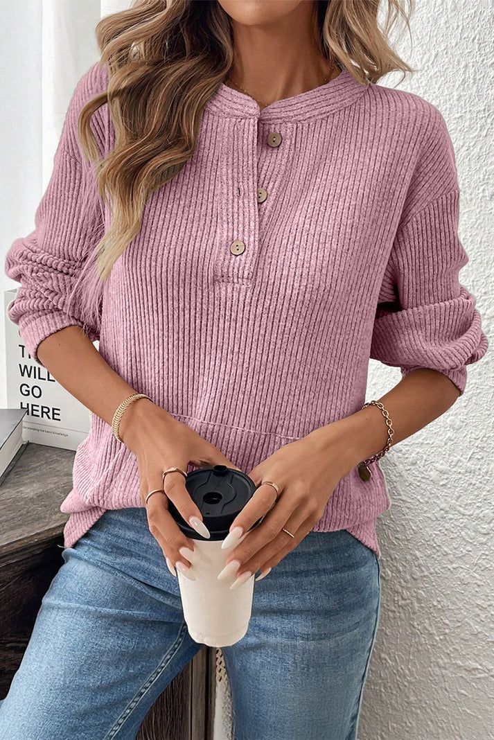 Henley Knit Top
