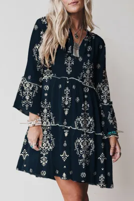 Boho Floral Mini Dress