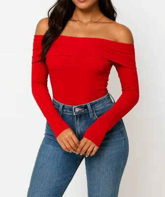 Foldover Off Shoulder Top