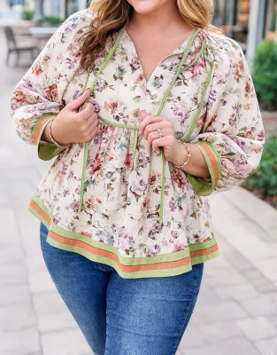Floral Striped Blouse
