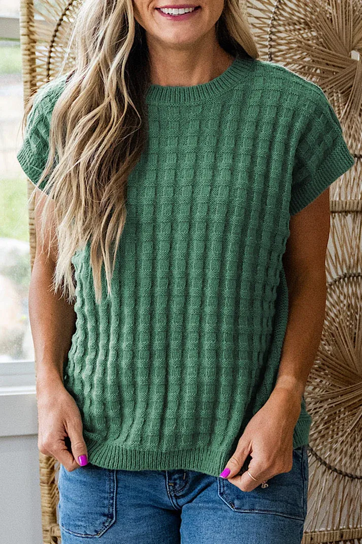 Green Textured Sweater
