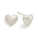 Dainty Textured Metal Heart