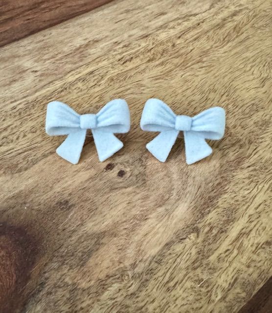 Velvet Bow Post Drop Earrings