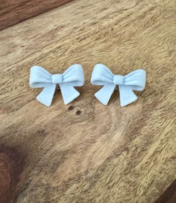 Velvet Bow Post Drop Earrings