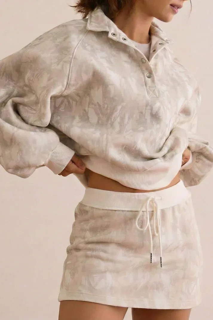 Camo Pullover Skirt Set