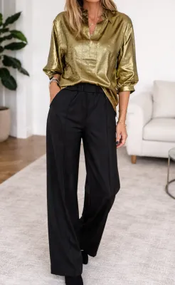 Gold Metallic Blouse
