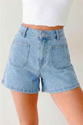 High Rise Denim Shorts