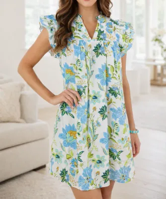 Floral Ruffle Mini Dress