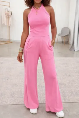 Pink Sachet Ribbed Set