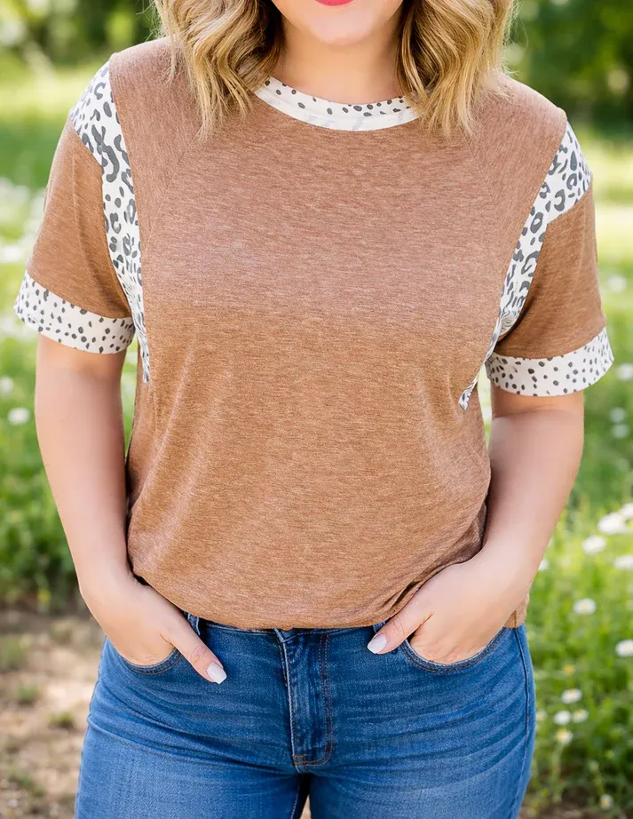 Animal Colorblock Top