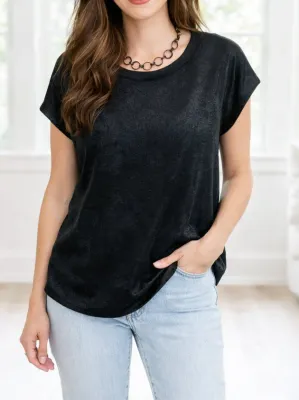 Black Metallic Top