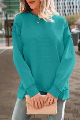 Ribbed Baggy Pullover