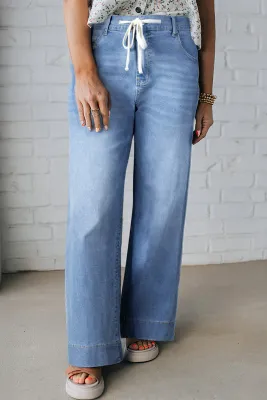 Acid Wash Lace Jeans