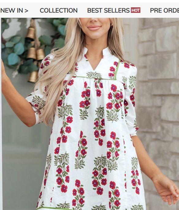 White Floral Dress