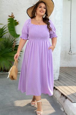 Wisteria Swiss Dot Dress