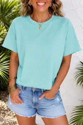 Mint Green Mineral Wash Top