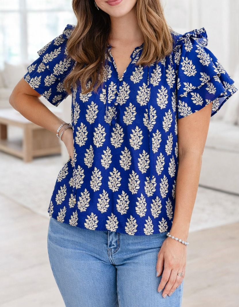 Botanical Print Blouse