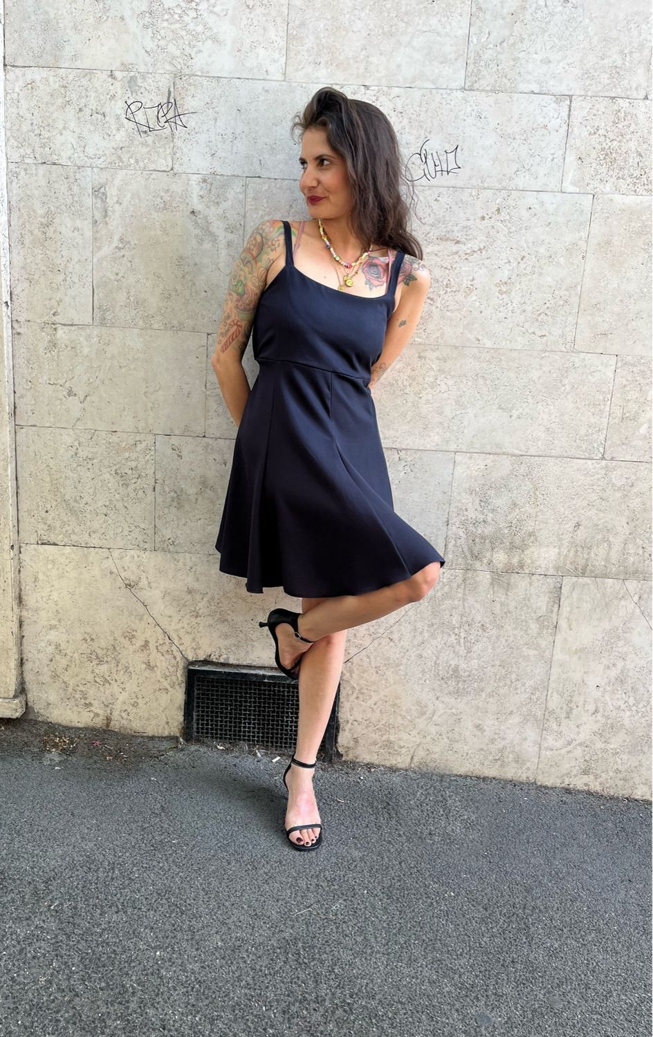 Seta Lavata Blu