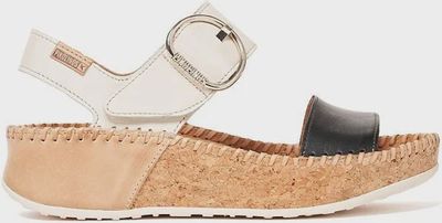 MARINA BLACK WEDGE SANDALS